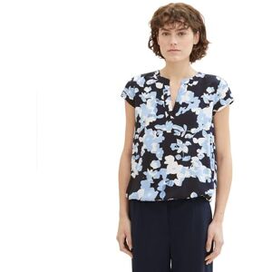 TOM TAILOR Women's 1035245 Blouse, 34757-Blue Cut Floral Design, 12 TOM TAILOR Women's 1035245 Blouse, 34757-Blue Cut Floral Design, 12