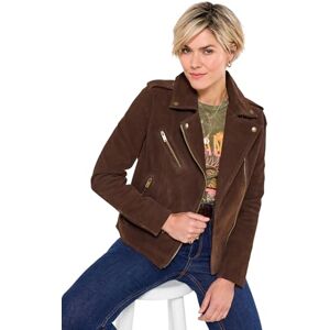 Joe Browns Womens Soft Suede Collared Biker Jacket, Brown, 18 UK Joe Browns Womens Soft Suede Collared Biker Jacket, Brown, 18 UK