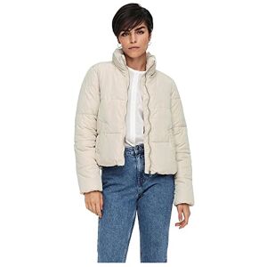 JDY NEWERICA OTW NOOS Women's Short Padded Jacket Quilted Jacket, Moonbeam/Detail: Silver Zipper, S, Moonbeam/detail: silver zip, S JDY NEWERICA OTW NOOS Women's Short Padded Jacket Quilted Jacket, Moonbeam/Detail: Silver Zipper, S, Moonbeam/detail: silver zip, S