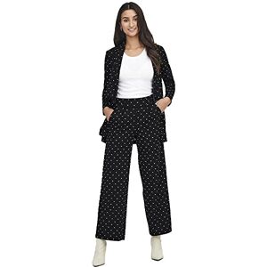 JDY Jacqueline DE Yong Women's Wide Cut Trousers, Black/AOP:cd Dots, 6 JDY Jacqueline DE Yong Women's Wide Cut Trousers, Black/AOP:cd Dots, 6
