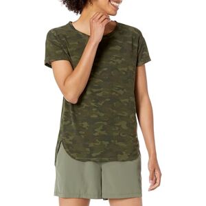 Amazon Essentials Women's Studio Relaxed-Fit Lightweight Crewneck T-Shirt (Available in Plus Size), Olive Camo, Large Amazon Essentials Women's Studio Relaxed-Fit Lightweight Crewneck T-Shirt (Available in Plus Size), Olive Camo, Large