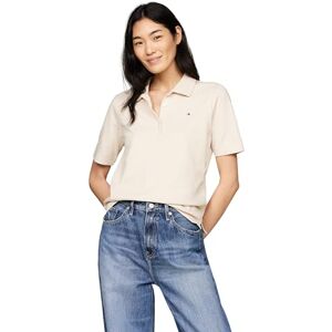 Tommy Hilfiger Women's Regular Fit Short Sleeve Polo Shirt, Beige (Classic Beige), XXL Tommy Hilfiger Women's Regular Fit Short Sleeve Polo Shirt, Beige (Classic Beige), XXL