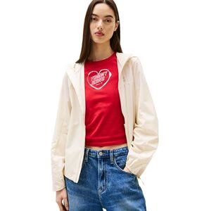 Tommy Jeans Women’s Outdoor Shell Windbreaker with Hood, Beige (Desert Sand Dune), L Tommy Jeans Women’s Outdoor Shell Windbreaker with Hood, Beige (Desert Sand Dune), L