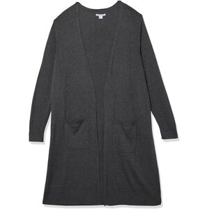 Amazon Essentials Women's Lightweight Longline Open-Front Long Sleeve Cardigan (Available in Plus Size), Charcoal Heather, XXL Amazon Essentials Women's Lightweight Longline Open-Front Long Sleeve Cardigan (Available in Plus Size), Charcoal Heather, XXL