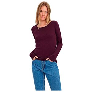 VERO MODA Women's Vmcare Structure LS O-Neck Blou Ga Noos Thin Sweater, Winetasting, XL VERO MODA Women's Vmcare Structure LS O-Neck Blou Ga Noos Thin Sweater, Winetasting, XL