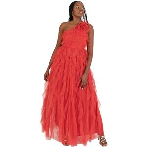 Anaya with Love Women's Maxi Dress Ladies One Shoulder Sleeveless Tiered Ruffle Waterfall A-line Bridesmaid Wedding Guest Prom Ball Gown, Red, 6 Anaya with Love Women's Maxi Dress Ladies One Shoulder Sleeveless Tiered Ruffle Waterfall A-line Bridesmaid Wedding Guest Prom Ball Gown, Red, 6