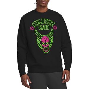 Stranger Things Hellfire Neon Sketch Logo Unisex Sweatshirt, Black, X-Large Stranger Things Hellfire Neon Sketch Logo Unisex Sweatshirt, Black, X-Large