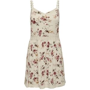 ONLY Women's 15177478 Dress Not Applicable, AOP: Rose Flower Creme Brûlée, 36 ONLY Women's 15177478 Dress Not Applicable, AOP: Rose Flower Creme Brûlée, 36
