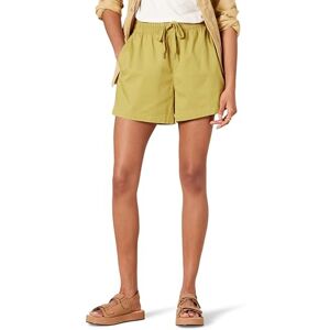 Amazon Essentials Women's Stretch Cotton Pull-on Mid-Rise Relaxed-fit Short, Dark Yellow, S Amazon Essentials Women's Stretch Cotton Pull-on Mid-Rise Relaxed-fit Short, Dark Yellow, S