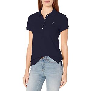 Nautica Women's 5-Button Short Sleeve Breathable 100% Cotton Polo Shirt, Navy, XXL Nautica Women's 5-Button Short Sleeve Breathable 100% Cotton Polo Shirt, Navy, XXL