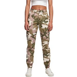 Urban Classics Women's Ladies High Waist Camo Cargo Pants Trouser, Duskrose Camo, 26 Urban Classics Women's Ladies High Waist Camo Cargo Pants Trouser, Duskrose Camo, 26