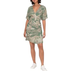 ONLY Women's Onlpalina Life 2/4 Wrap Dress Ptm, Green, XS ONLY Women's Onlpalina Life 2/4 Wrap Dress Ptm, Green, XS