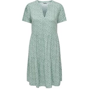 ONLY Women's ONLZALLY Life S/S THEA Dress NOOS PTM, Chinois Green/AOP:White Leafs, L ONLY Women's ONLZALLY Life S/S THEA Dress NOOS PTM, Chinois Green/AOP:White Leafs, L