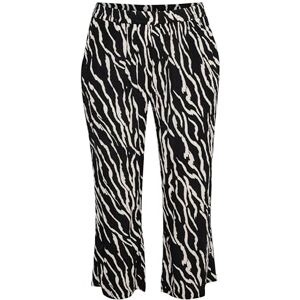Kaffe Curve Women's Plus-Size Women's Casual Pants Elastic Waist Printed Straight Legs Pants, Black/Antique Zebra Print, Kaffe Curve Women's Plus-Size Women's Casual Pants Elastic Waist Printed Straight Legs Pants, Black/Antique Zebra Print,
