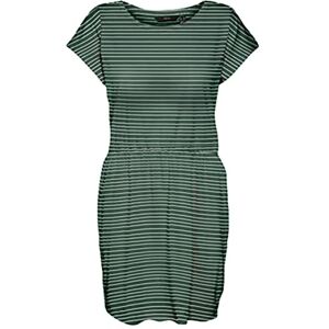 VERO MODA Women's Vmluna SS Short Dress Noos, Laurel Wreath/Stripes: Rebecca Snow White, L VERO MODA Women's Vmluna SS Short Dress Noos, Laurel Wreath/Stripes: Rebecca Snow White, L