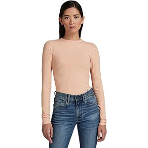 G-STAR Women's Slim Rib Long Sleeve Top, Pink (peach nougat D19903-C794-C962), XXL G-STAR Women's Slim Rib Long Sleeve Top, Pink (peach nougat D19903-C794-C962), XXL