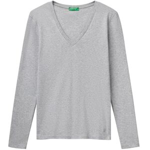 United Colors of Benetton Women's T-Shirt M/L 3ga2e4245, Grey 501, XS United Colors of Benetton Women's T-Shirt M/L 3ga2e4245, Grey 501, XS