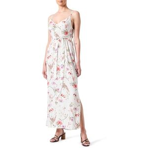VERO MODA Women's Vmeasy Joy Slit Maxi V-Neck Dress WVN Ga, Birch/AOP: vicka, L VERO MODA Women's Vmeasy Joy Slit Maxi V-Neck Dress WVN Ga, Birch/AOP: vicka, L
