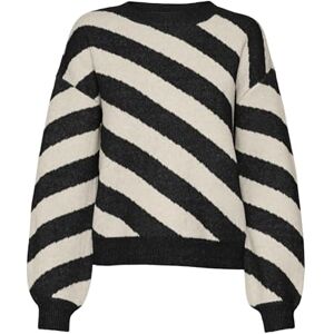 VERO MODA Women's Vmlara LS O-Neck Pullover Ga Boo Rep Knitted Jumper, Black, XS VERO MODA Women's Vmlara LS O-Neck Pullover Ga Boo Rep Knitted Jumper, Black, XS