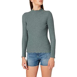 ONLY Women's Onlemma L/S High Neck Top Noos Jrs T Shirt, Green Detail Balm: Melange, S UK ONLY Women's Onlemma L/S High Neck Top Noos Jrs T Shirt, Green Detail Balm: Melange, S UK