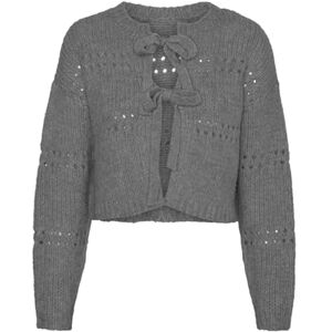 VERO MODA Women's Vmadelina Ls Short Two Way Cardigan Ga, Medium Grey Melange, L VERO MODA Women's Vmadelina Ls Short Two Way Cardigan Ga, Medium Grey Melange, L