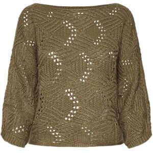 VERO MODA Women's Vmgigi 3/4 Boatneck Pullover Noos Knitted Jumper, Capers, XL VERO MODA Women's Vmgigi 3/4 Boatneck Pullover Noos Knitted Jumper, Capers, XL