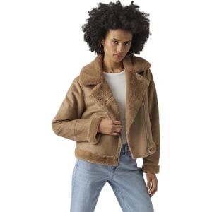 VERO MODA Bestseller A/S Women's Vmpeggy Faux Suede Jacket Boos, Tigers Eye, XL VERO MODA Bestseller A/S Women's Vmpeggy Faux Suede Jacket Boos, Tigers Eye, XL
