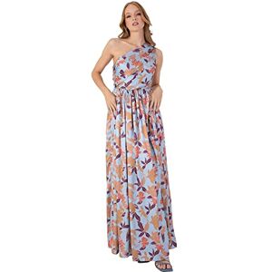 Anaya with Love Women's Ladies Womens Maxi Slit Split One Shoulder Sleeveless Long Floral for Wedding Guest Summe Dress, Blue, 12 UK Anaya with Love Women's Ladies Womens Maxi Slit Split One Shoulder Sleeveless Long Floral for Wedding Guest Summe Dress, Blue, 12 UK