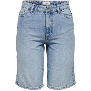 ONLY Women's ONLSONNY HW Wide DNM Shorts NAS843 NOOS, Light Blue Denim, L ONLY Women's ONLSONNY HW Wide DNM Shorts NAS843 NOOS, Light Blue Denim, L