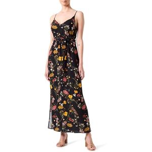 VERO MODA Women's Vmeasy Joy Slit Maxi V-Neck Dress WVN Ga, Black/AOP: vicka, M VERO MODA Women's Vmeasy Joy Slit Maxi V-Neck Dress WVN Ga, Black/AOP: vicka, M