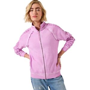 Joe Browns Women's High Neck Collar Embroidered Zip Through Sweatshirt, Regular, Pink, UK 18 Joe Browns Women's High Neck Collar Embroidered Zip Through Sweatshirt, Regular, Pink, UK 18