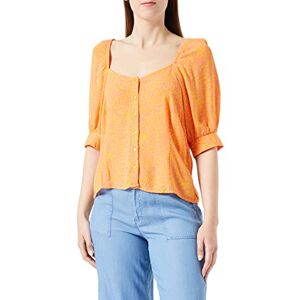 VERO MODA Women's Vmmenny 2/4 Shirt Top WVN Ga Blouse, Georgia Peach/AOP: melin, S VERO MODA Women's Vmmenny 2/4 Shirt Top WVN Ga Blouse, Georgia Peach/AOP: melin, S