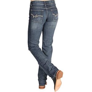 Wrangler Women's Western Mid Rise Stretch Straight Leg Jean, Dark Indigo, 11 Wrangler Women's Western Mid Rise Stretch Straight Leg Jean, Dark Indigo, 11