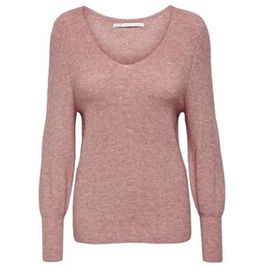 ONLY Women's Onlatia L/S V-Neck Cuff Jumper KNT Noos Sweater, Dusty Rose/Detail: w. Melange, M ONLY Women's Onlatia L/S V-Neck Cuff Jumper KNT Noos Sweater, Dusty Rose/Detail: w. Melange, M