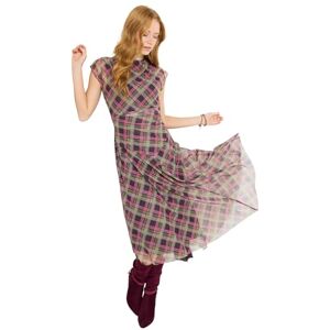 Joe Browns Women's Check Pattern High Neck Mesh Dress, Regular, Green, UK 14 Joe Browns Women's Check Pattern High Neck Mesh Dress, Regular, Green, UK 14