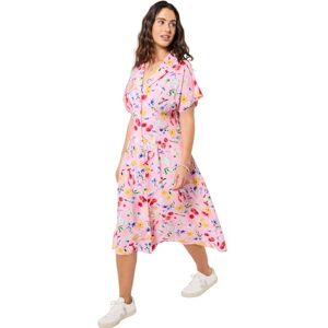 Joe Browns Women's Playful Print Batwing Sleeve Tea Dress, Regular, Pink, UK 14 Joe Browns Women's Playful Print Batwing Sleeve Tea Dress, Regular, Pink, UK 14