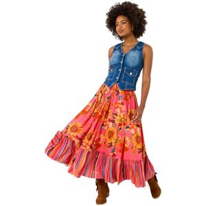Joe Browns Women's Bold Border Print Flowy Maxi Skirt, Regular, Pink, UK 14 Joe Browns Women's Bold Border Print Flowy Maxi Skirt, Regular, Pink, UK 14