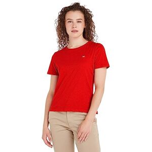 Tommy Jeans Women's Tjw Soft Jersey Tee Dw0dw14616 S/S Knit Tops, Deep Crimson, XS Tommy Jeans Women's Tjw Soft Jersey Tee Dw0dw14616 S/S Knit Tops, Deep Crimson, XS