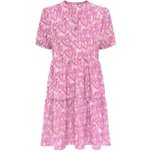 ONLY Women's Onlnova Life Vis S/S Thea Dress AOP, Shocking Pink, M ONLY Women's Onlnova Life Vis S/S Thea Dress AOP, Shocking Pink, M