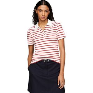 Tommy Hilfiger Women's Short Sleeve Slim Fit Striped Polo Shirt, Multicolor (Breton STP/Ecru/Terra Red), XXL Tommy Hilfiger Women's Short Sleeve Slim Fit Striped Polo Shirt, Multicolor (Breton STP/Ecru/Terra Red), XXL