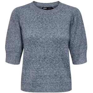 ONLY Women's Onlrica Life 2/4 Pullover KNT Noos Long-Sleeved Knitted Jumper with O-Neck, Moonlit Ocean, M ONLY Women's Onlrica Life 2/4 Pullover KNT Noos Long-Sleeved Knitted Jumper with O-Neck, Moonlit Ocean, M
