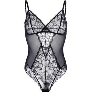 DORINA Perfect Lace Bodysuit for Women – Soft-Touch Everyday Comfort Jumpsuit – Modern Stretch Style, Black DORINA Perfect Lace Bodysuit for Women – Soft-Touch Everyday Comfort Jumpsuit – Modern Stretch Style, Black