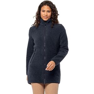 Jack Wolfskin Women's High Curl Coat W Fleece Jacket, Night Blue, S Jack Wolfskin Women's High Curl Coat W Fleece Jacket, Night Blue, S