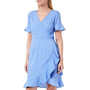 ONLY Women's Onlolivia S/S Wrap Wvn Noos Dress, Blue Bonnet/Aop:confetti Dot, 12 UK ONLY Women's Onlolivia S/S Wrap Wvn Noos Dress, Blue Bonnet/Aop:confetti Dot, 12 UK