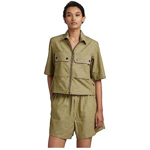 G-STAR Women's 2 Pocket Cropped Shirt, Multicolour (avocado/milk D22914-D123-D857), M G-STAR Women's 2 Pocket Cropped Shirt, Multicolour (avocado/milk D22914-D123-D857), M