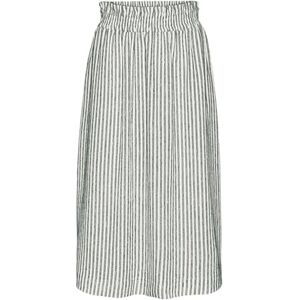 VERO MODA Women's Vmberta Pia Hw Calf Skirt JRS Ga midi, Snow White/Stripes: Laurel Wreath, S VERO MODA Women's Vmberta Pia Hw Calf Skirt JRS Ga midi, Snow White/Stripes: Laurel Wreath, S