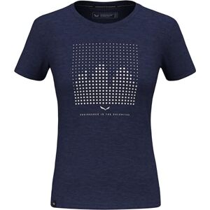 Salewa Eagle Dotted Mountain Merino T-Shirt Women, Navy Blazer, XS Salewa Eagle Dotted Mountain Merino T-Shirt Women, Navy Blazer, XS