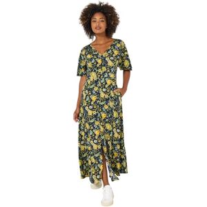 Joe Browns Women's Dark Autumn Floral Wide Sleeve Button-Through Maxi Dress, Multi, 12 Joe Browns Women's Dark Autumn Floral Wide Sleeve Button-Through Maxi Dress, Multi, 12