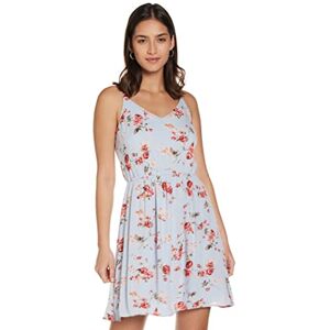 ONLY Women's Onlkarmen S/L Short Wvn Noos Dress, Cashmere Blue/Aop:rose Flowers, 16 UK ONLY Women's Onlkarmen S/L Short Wvn Noos Dress, Cashmere Blue/Aop:rose Flowers, 16 UK