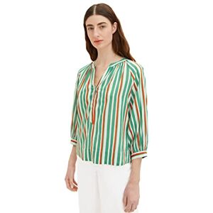 TOM TAILOR Ladies Blouse 1035880, 31120 Multi-Colour Vertical Stripe, 40 TOM TAILOR Ladies Blouse 1035880, 31120 Multi-Colour Vertical Stripe, 40